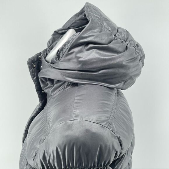 Marmot 650 Goose Down Fill Women’s Gray Full Zip Hooded Puffer Jacket Coat XS - Picture 11 of 16